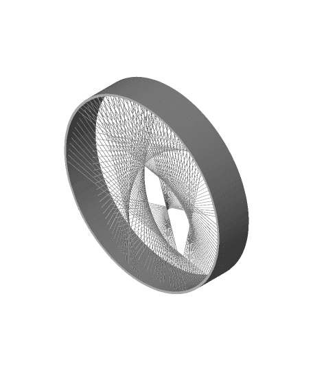 Circle String Art 3d model