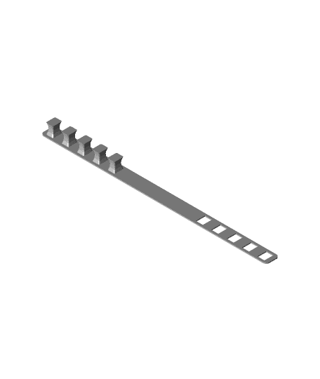 Cable or bag tie in multiple sizes (easy print) 3d model