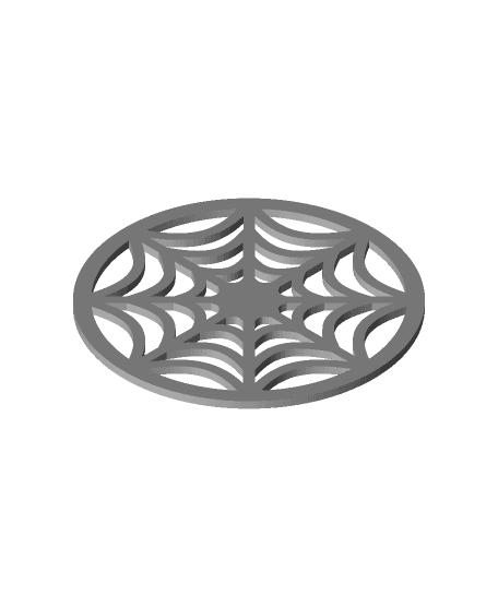 Spooky Coasters - Spiderweb Round 3d model