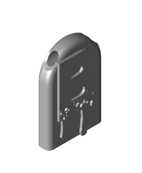 Eerie Elegance: Halloween Headstone Alphabet Keychain - Personalize Your Spooky Style! LETTER B 3d model