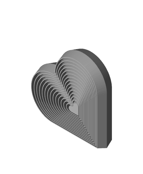 Heart Layered Fidget (2 sizes) 3d model