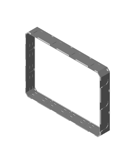 4x3x0·5 - Topped Multipoint Rail - Pop-In Bin Extension 3d model