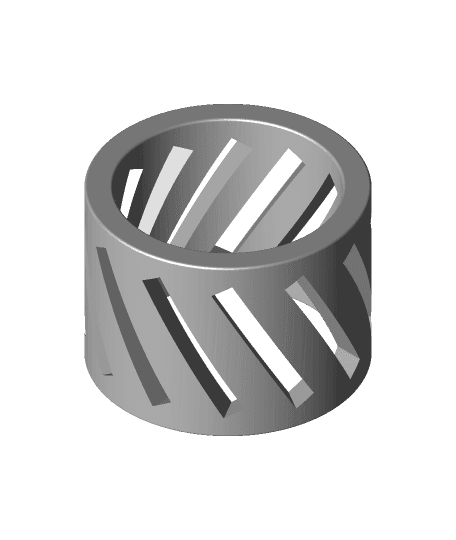 Slanted Slots Napkin Ring 3d model