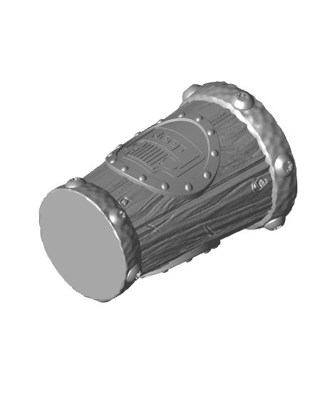 Wood Jeep Grill Pint Koozie 3d model