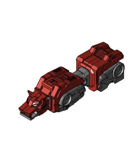 Voltron 1.0 Red Lion - Source File 3d model