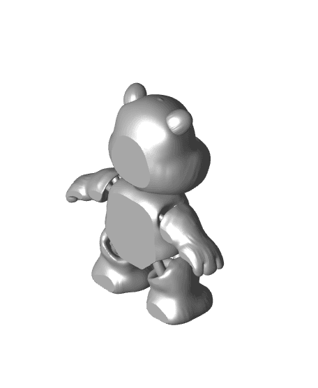 FUNSHINE BEAR, CARE, ARTICULATING, PRINT IN PLACE 3d model
