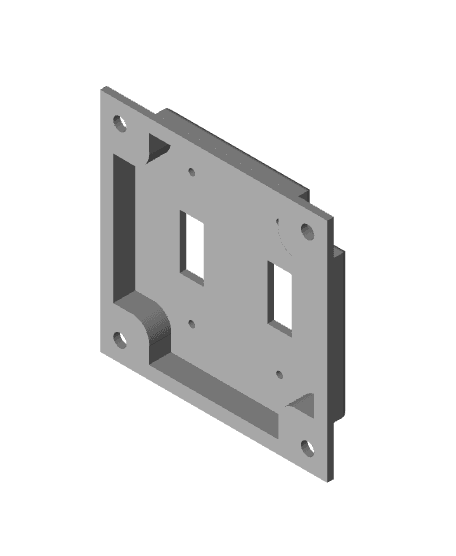 Outlet Box Double Switch Cover 3d model