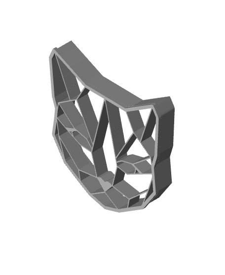 Geometric Cat Cookie Cutter, Biscuit Cutter 3d model