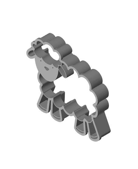 Sheep Cookie Cutter, Biscuit Cutter 3d model