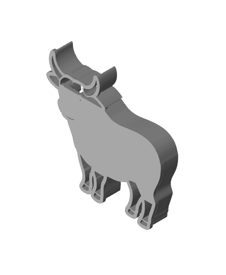 Bull Cookie Cutter, Biscuit Cutter 3d model