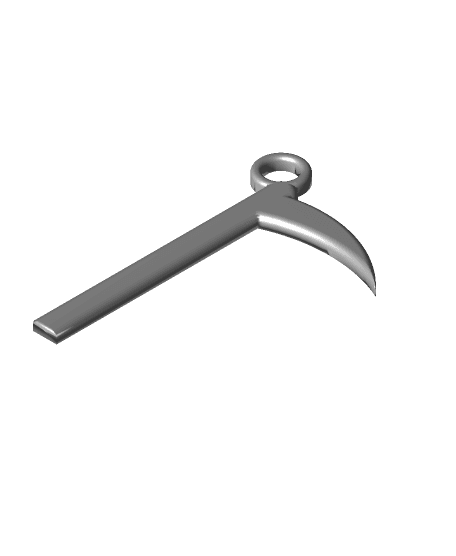 Pre Painted Scythe Keychain - Print in place 3d model