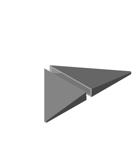 Origami Triangle - Self Connecting Piece 3d model