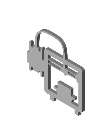 3D Printer Keychain 3d model