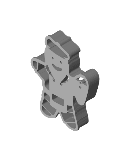 Ginger Artist Cookie Cutter, Biscuit Cutter 3d model