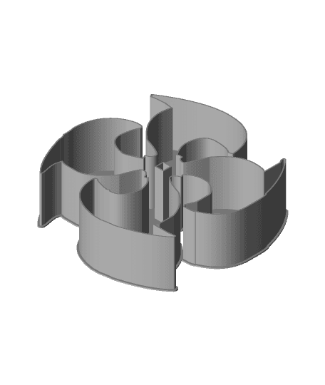 Shuriken 0055, nestable box (v2) 3d model