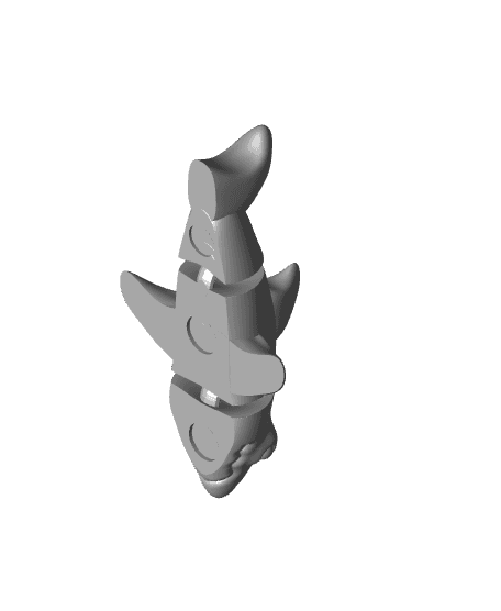 Shark Magnet - flexi fidget toy - articulated - print in place 3d model