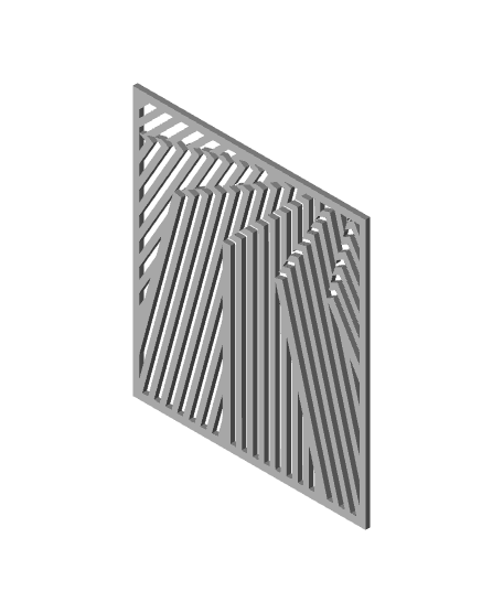 optical illusion wall art 3d wall decor op art decoration 3d model