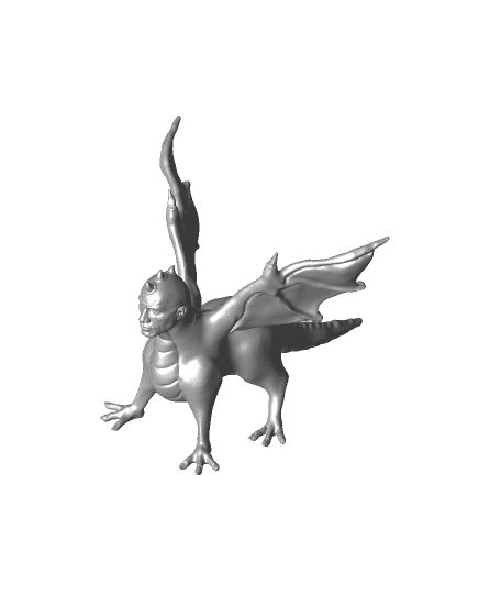 Rockgon (Rock + Baby Dragon) 3d model