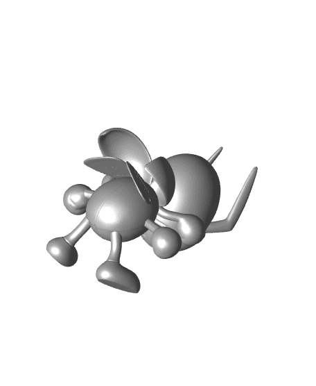 Pokemon Ledian #166 - Optimized for 3D Printing 3d model