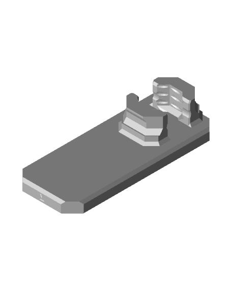 Single Snap (DS Part A) - Small Command Strip Mount 3d model