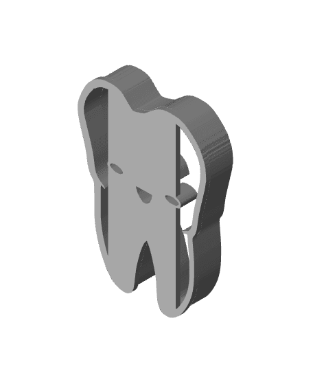 Happy Tooth Cookie Cutter, Biscuit Cutter 3d model