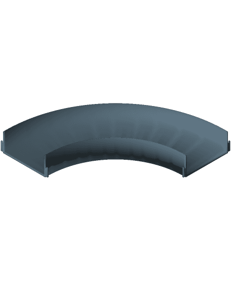 1 Lane 90 degree corner 200mm inner radius.3mf 3d model