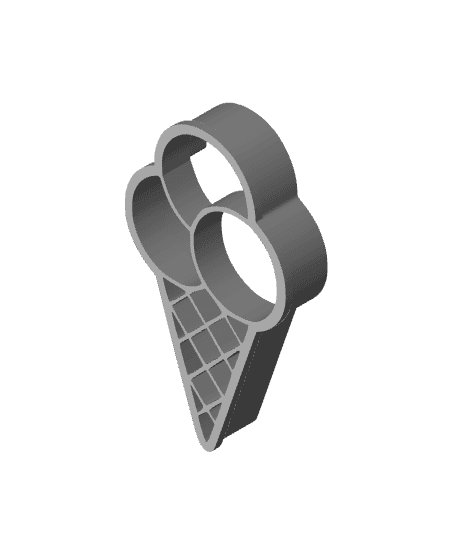 Ice Cream Cookie Cutter, Biscuit Cutter 3d model