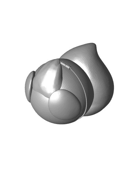 QuaxBall Quaxly Themed Pokeball - Fan Art 3d model