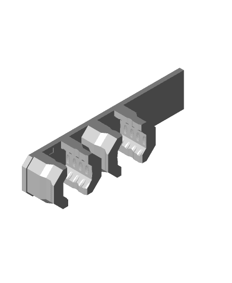 8 mm, Command Strip Dual T Mounting Offset Snap - DS Part A 3d model