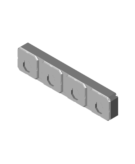 4x1x0.5 - Divided Bin - Multibin Insert 3d model