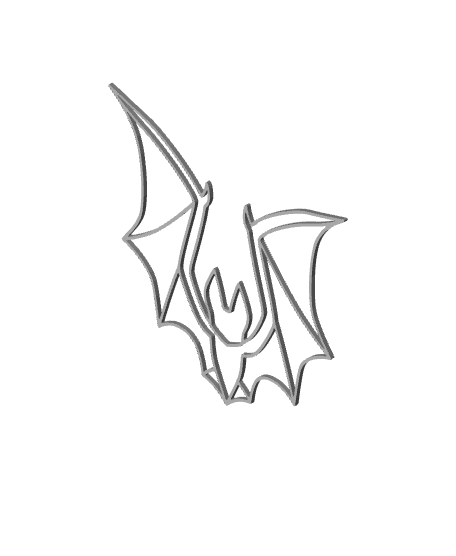 minimalist bat wall decor vampire bat art halloween decoration 3d model