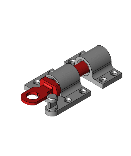 DoorLatch slide and turn to lock 3d model