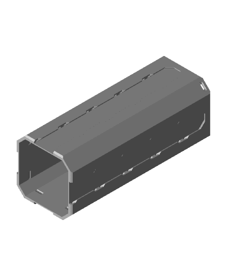 1x1x2·5 - Topped Multipoint Rail - Pop-In Multibin Shell Extension - Copy 3d model