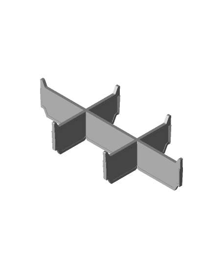 Milwaukee Packout Double Cross Divider 3d model
