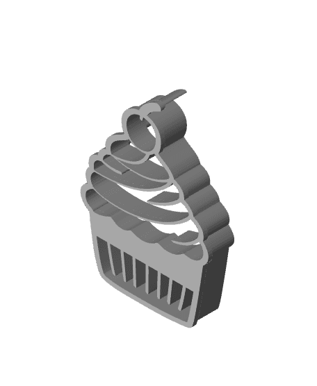 Cupcake Cookie Cutter, Biscuit Cutter 3d model