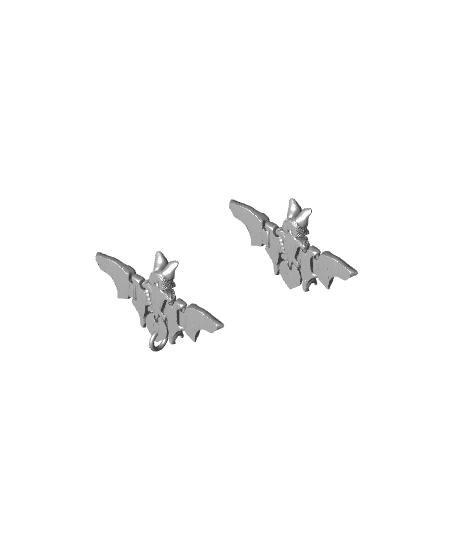 Baby Flexi Bat Keychain 3d model