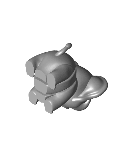 Tumbles the Playful Baby Elephant - Articulating Flexy Baby Elephant - Mini Flexy 3d model