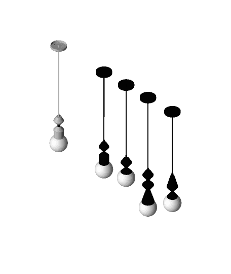 Dome lamp, SKU. 4844 by Pikartlights 3d model