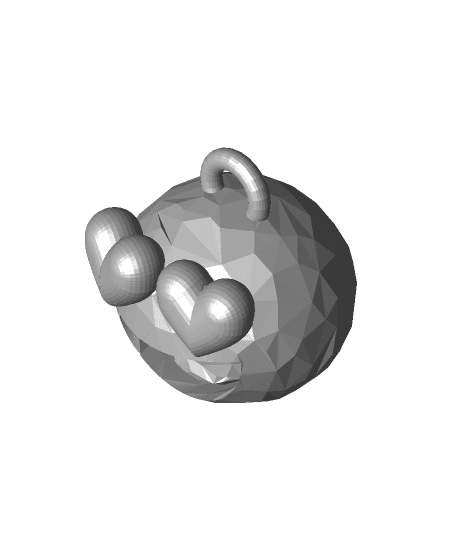 Emoji Heart Eyes 3d model