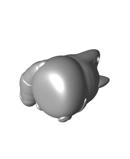 Cute Racoon Keychain 3d model