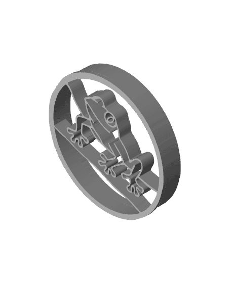 Frog Cookie Cutter, Biscuit Cutter 3d model