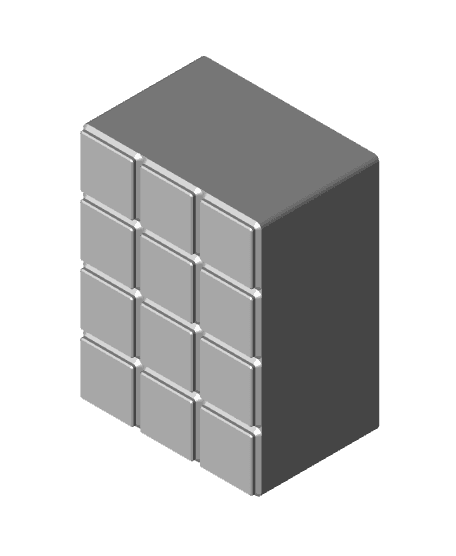 Gridfinity Mouse Sandpaper Storage 3d model