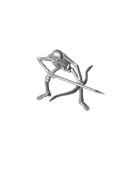 Undead Skeleton Archers - Tabletop Miniature 3d model