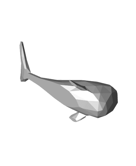 Low Poly Whale Fridge Magnet 3d model