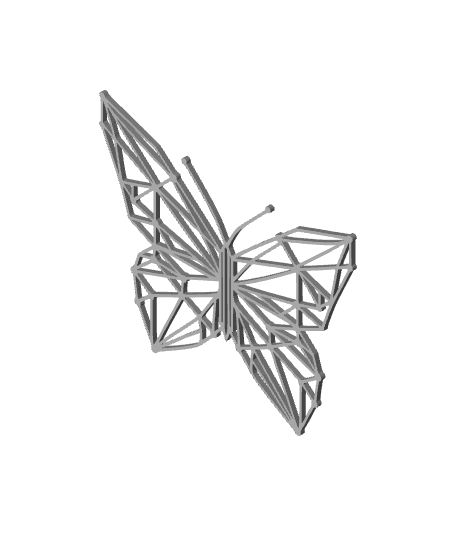 easy low poly butterfly wall art geometric insect wall decor 3d model