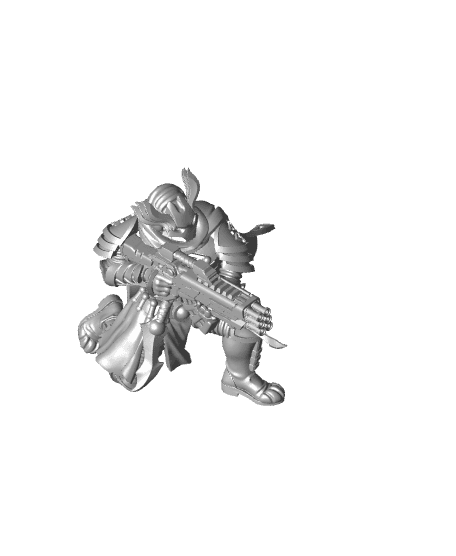 K'Erin Unit - With Free Cyberpunk Warhammer - 40k Sci-Fi Gift Ideas for RPG and Wargamers 3d model