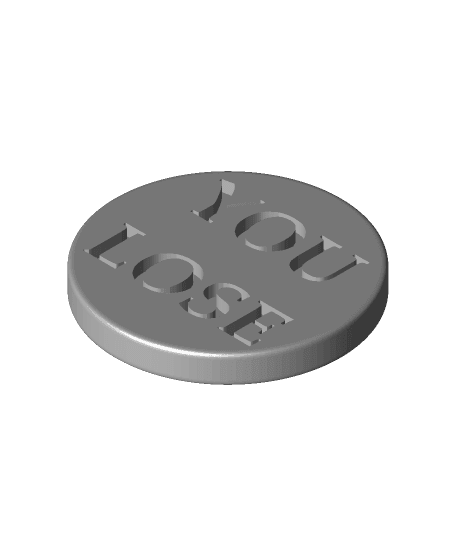 I WIN YOU LOSE COIN 3d model