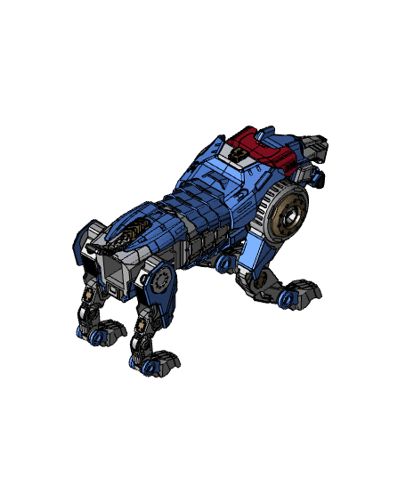 Voltron 2.0 Lances Lion(Blue) - Source File 3d model