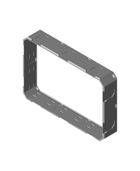 3x2x0·5 - Topped Multipoint Rail - Pop-In Bin Extension 3d model