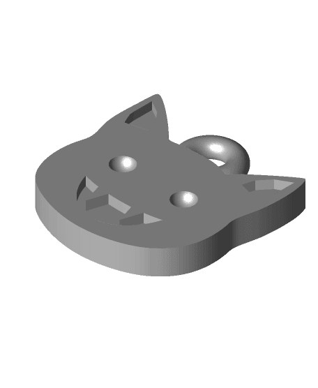 Vampire Kitten Keychain 3d model